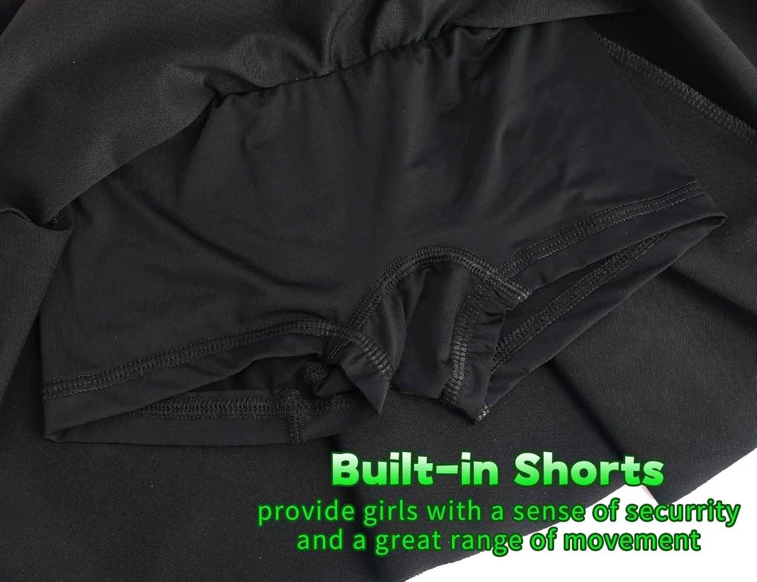 Gnainach Girls Skorts High Waist Athletic Skirts with Shorts Stretchy Activewear for Teens Kids Performance Tennis