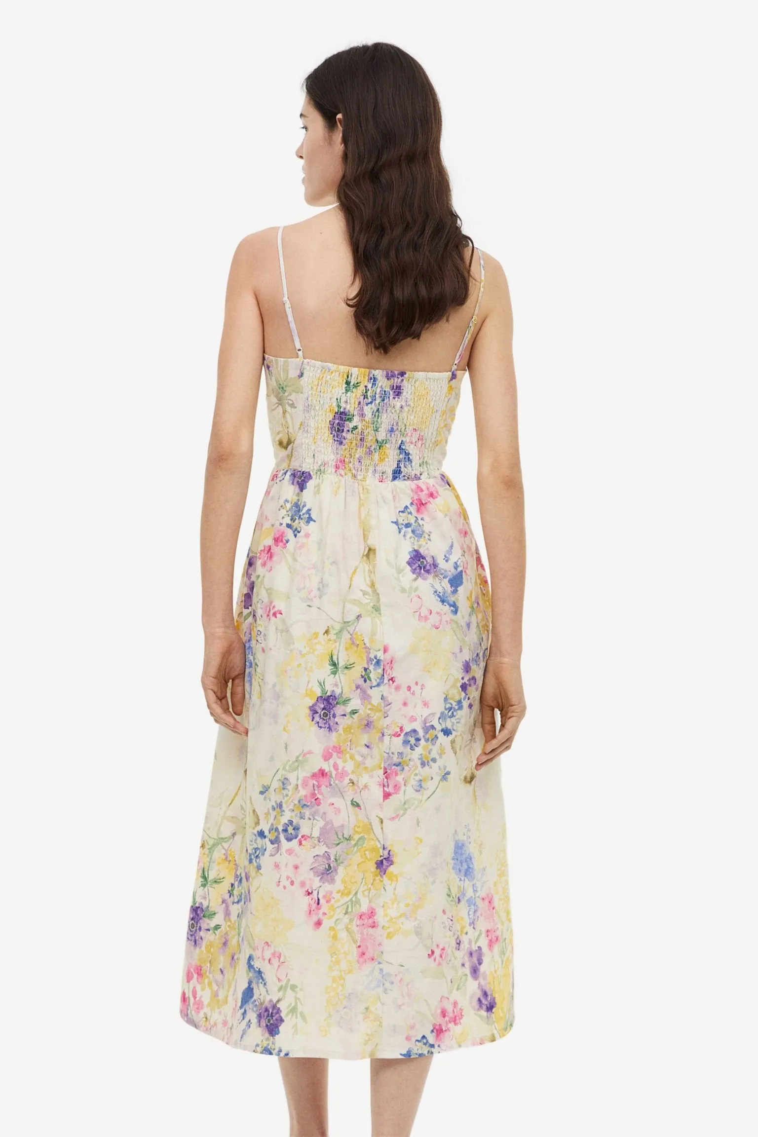 H&M Linen-blend dress, multicolor