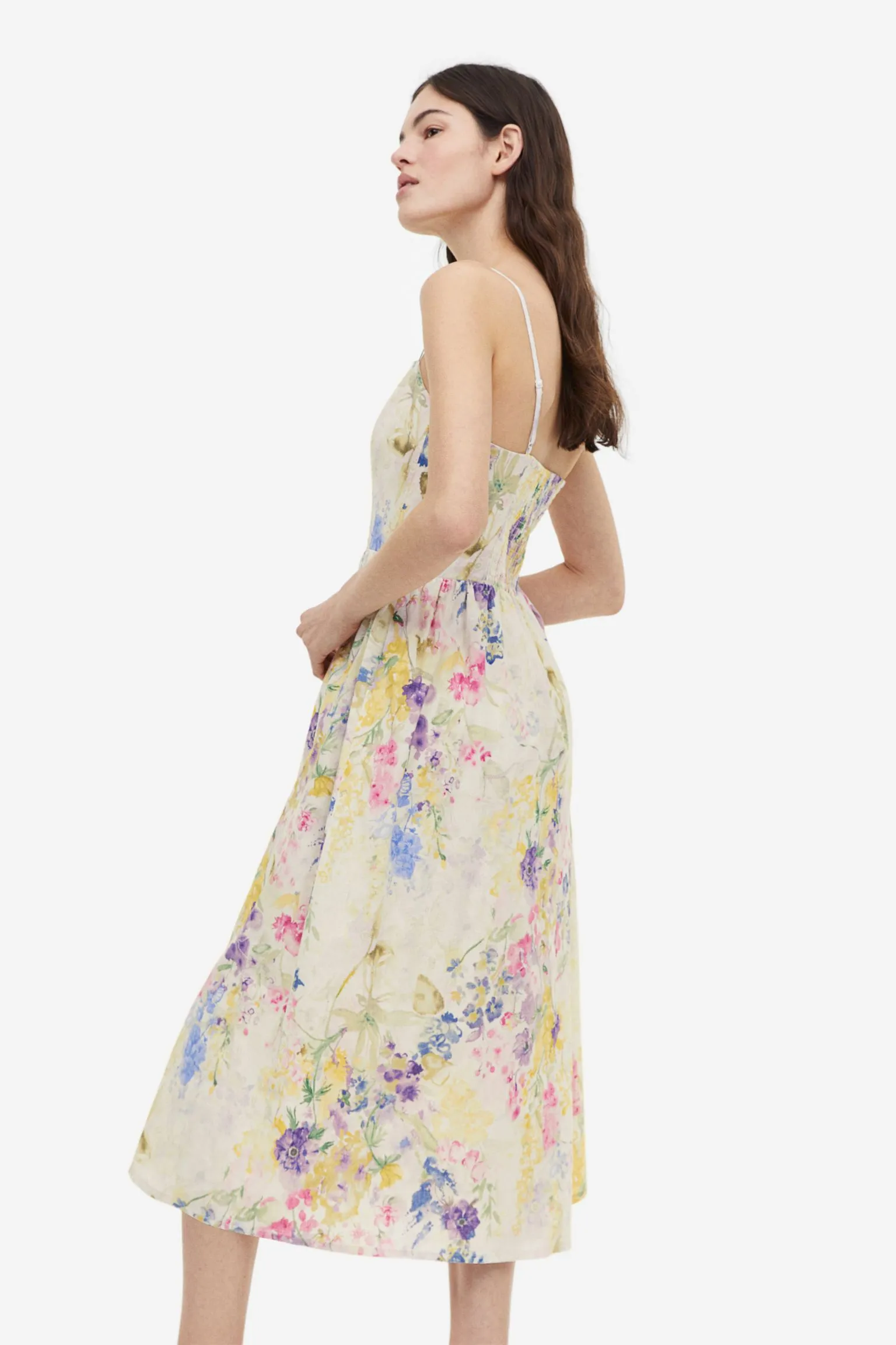 H&M Linen-blend dress, multicolor