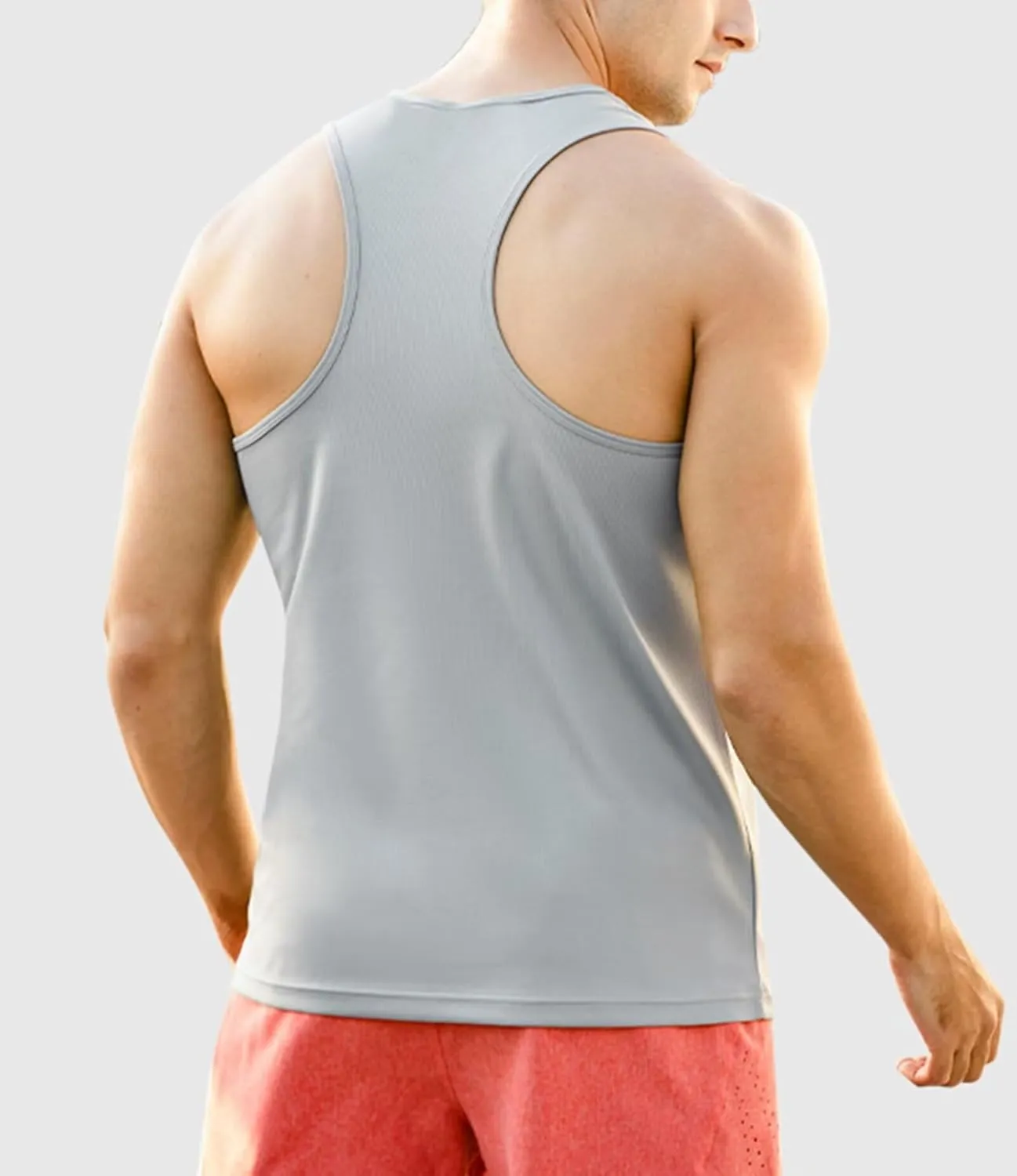 HNVAVQ 3 Pcs Mens Workout Vest Tops Sleeveless Undershirts Breathable Athletic Workout Shirts Fitness Tank Tops