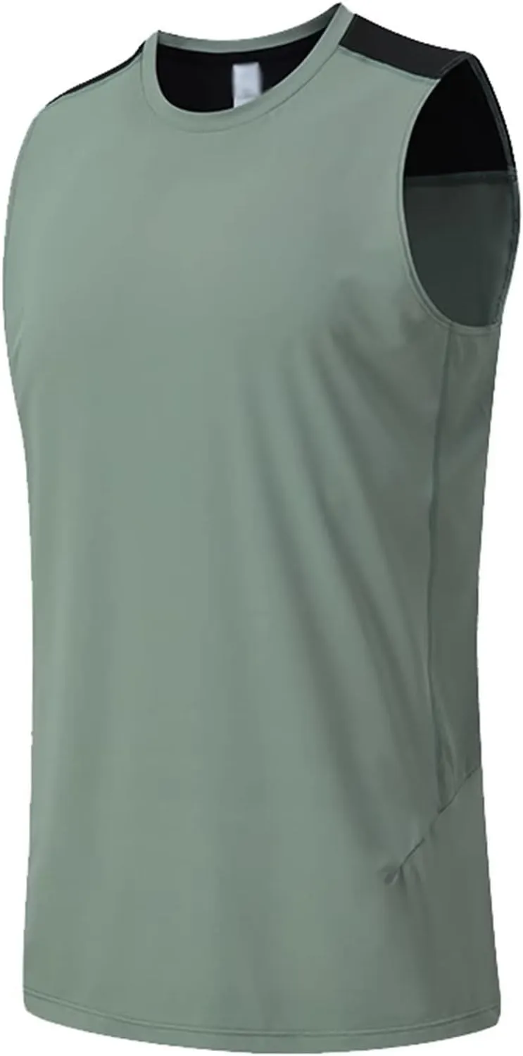 HNVAVQ Men's Tank Top,Sleeveless T-Shirt Vest Tops Quick Dry Gym Vest Tops Breathable Shirts