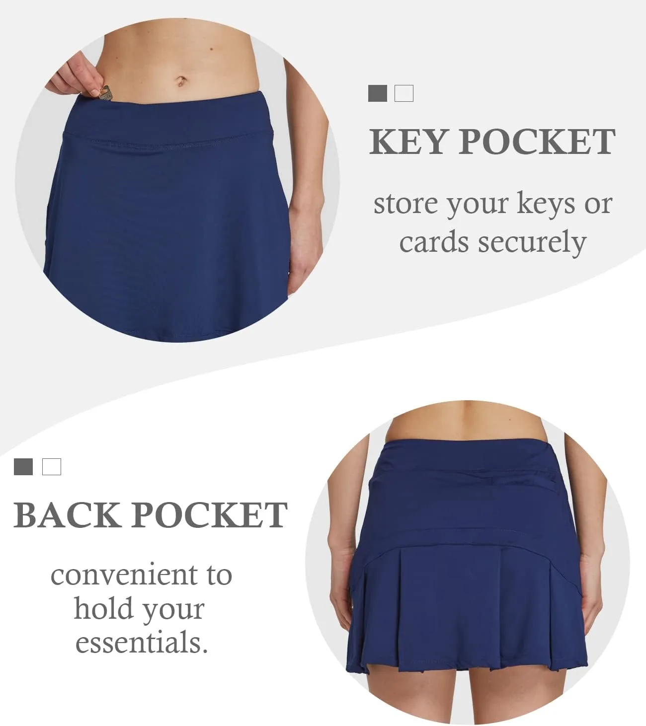 HonourSex Women Golf Skirts with Pockets Tennis Skirts with Shorts Skorts Activewear Hiking Workout