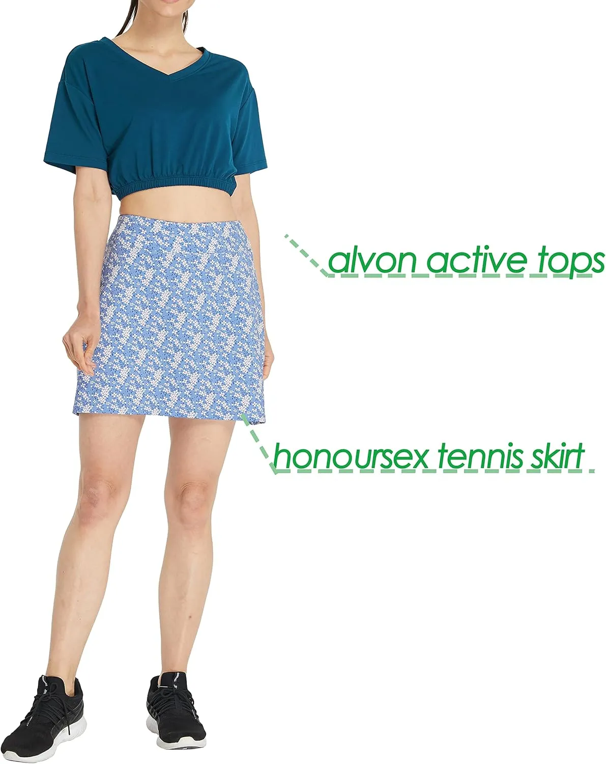 HonourSex Women Golf Skirts with Pockets Tennis Skirts with Shorts Skorts Activewear Hiking Workout