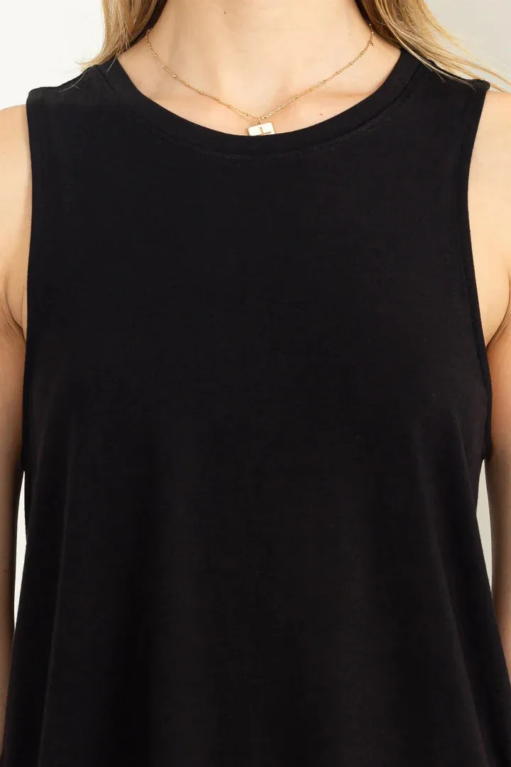 Hyfve Double Zero Workout Time Sleeveless Tank Top In Black