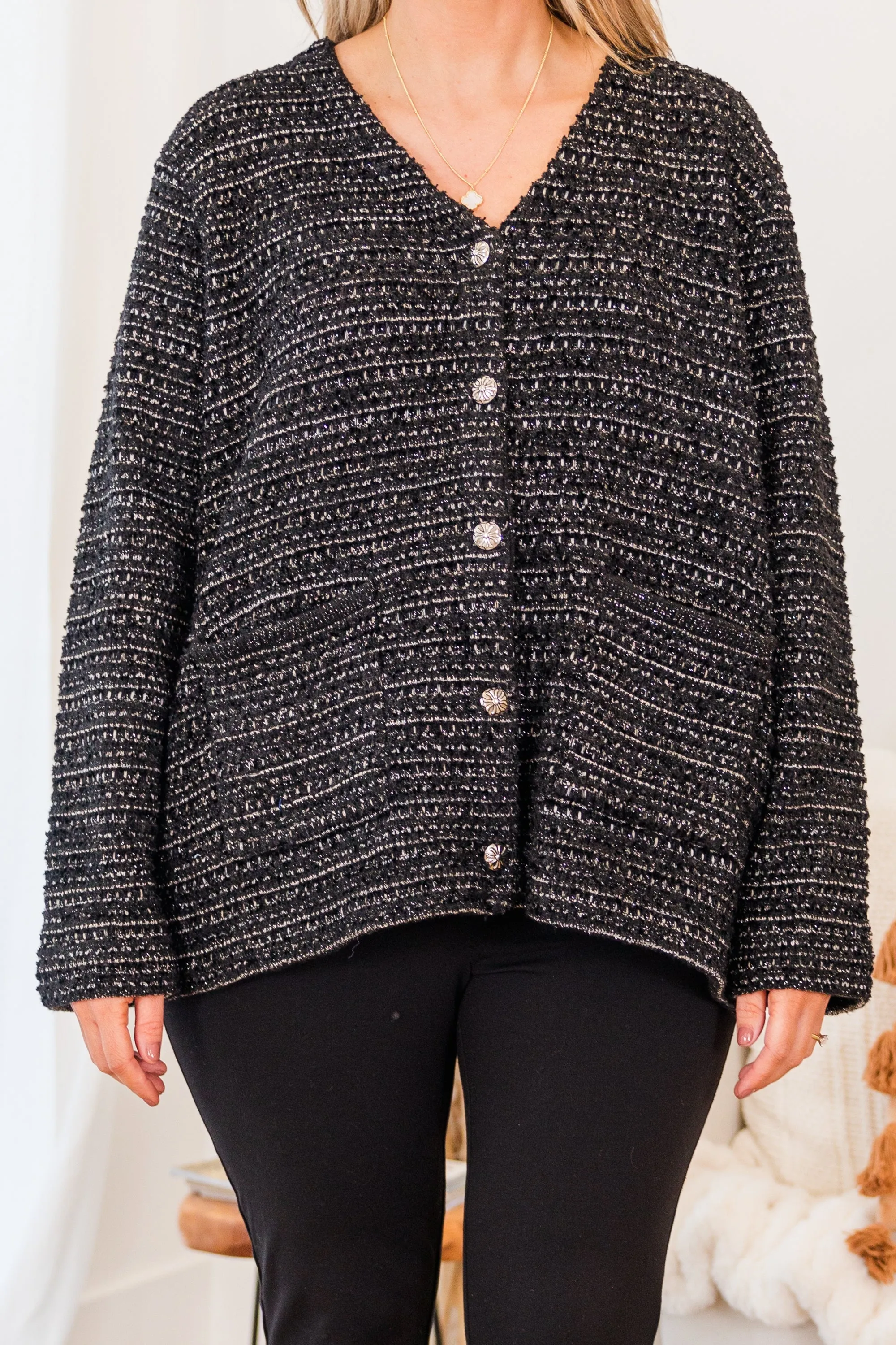 It's So Chilly Cardigan, Black
