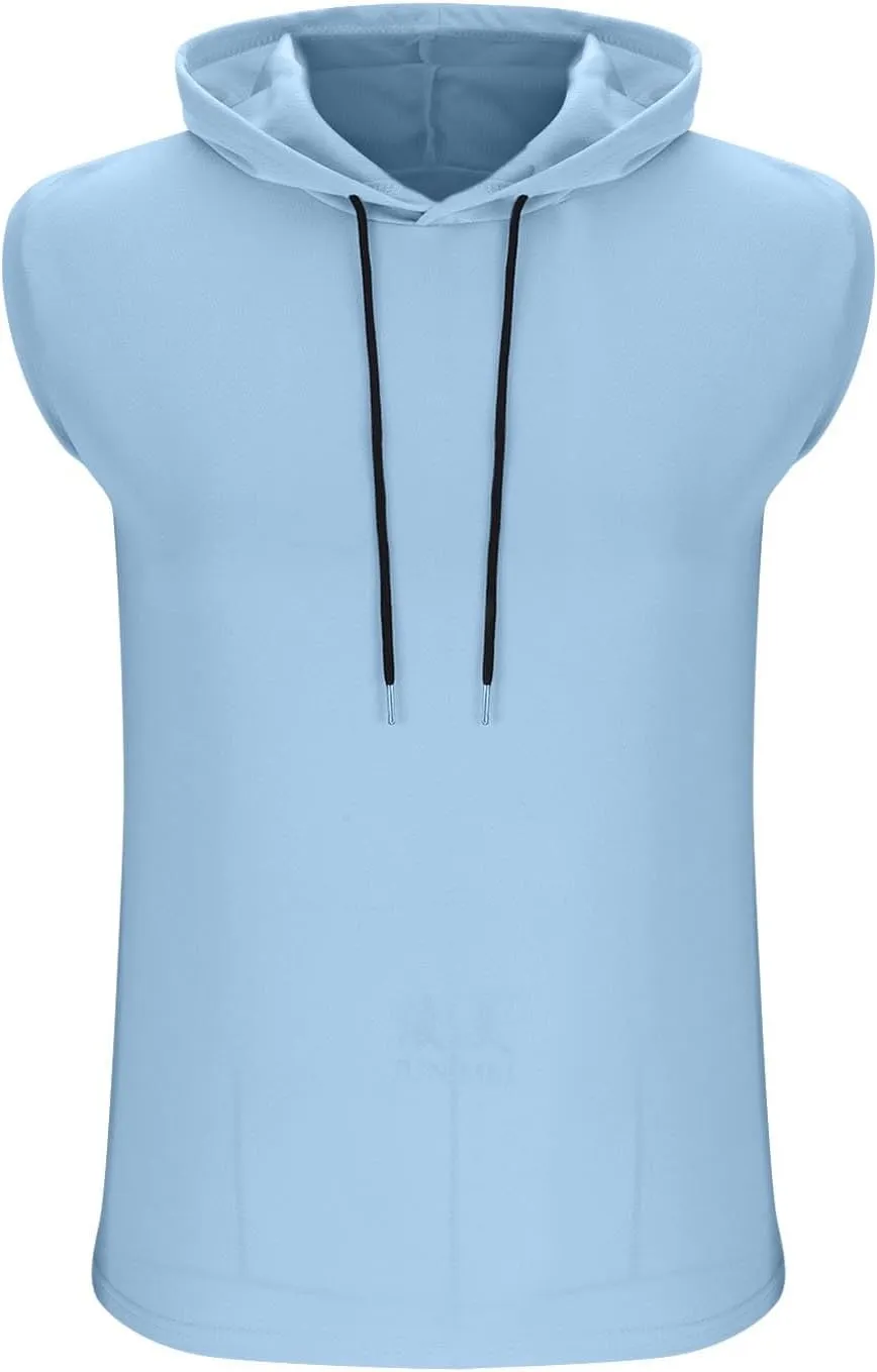 JOAU Women's Workout Hooded Tank Tops Casual Loose Fit Running Gym Sleeveless Hoodie Tee Shirts 2025 Summer Fashion