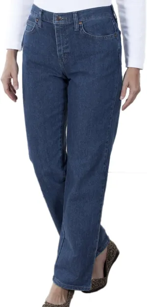 LEE Women's Relaxed Fit Straight Leg Jean, Premium Stone, 6