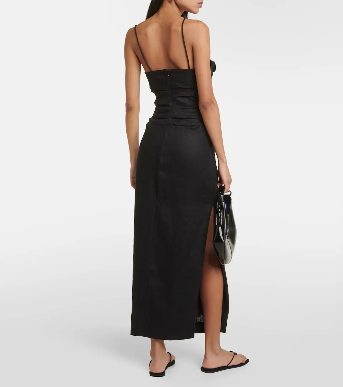 Linen maxi dress noemi Sir, black