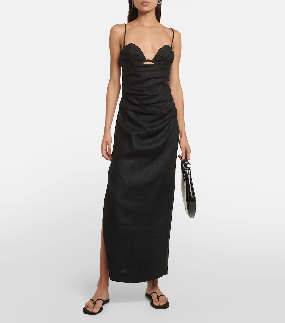 Linen maxi dress noemi Sir, black