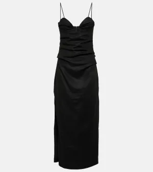Linen maxi dress noemi Sir, black