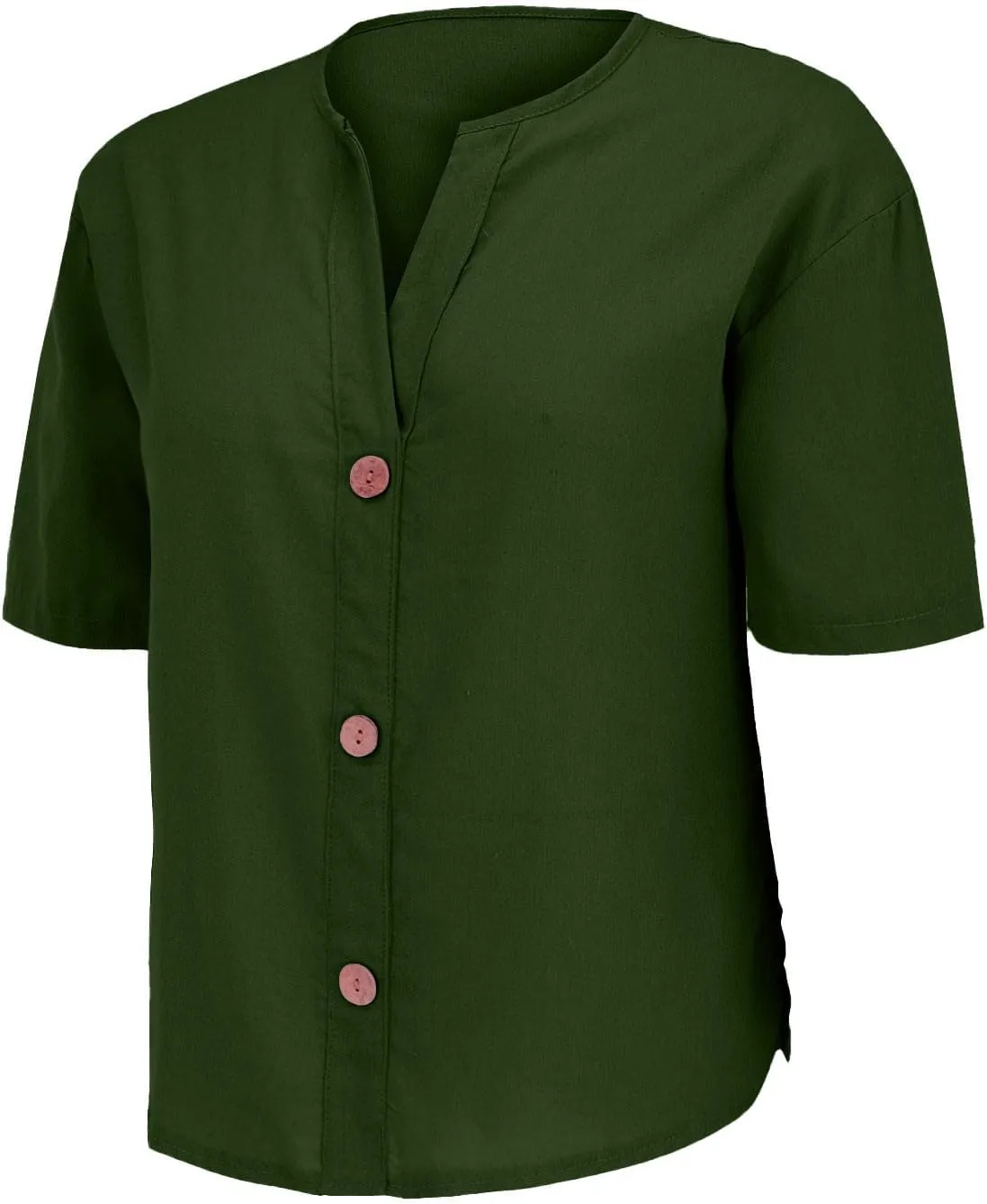 Linen Shirts for Women 2025 Summer Button Down Short Sleeve Loose Fit Shirts Fashion Boho Casual Beach Tops