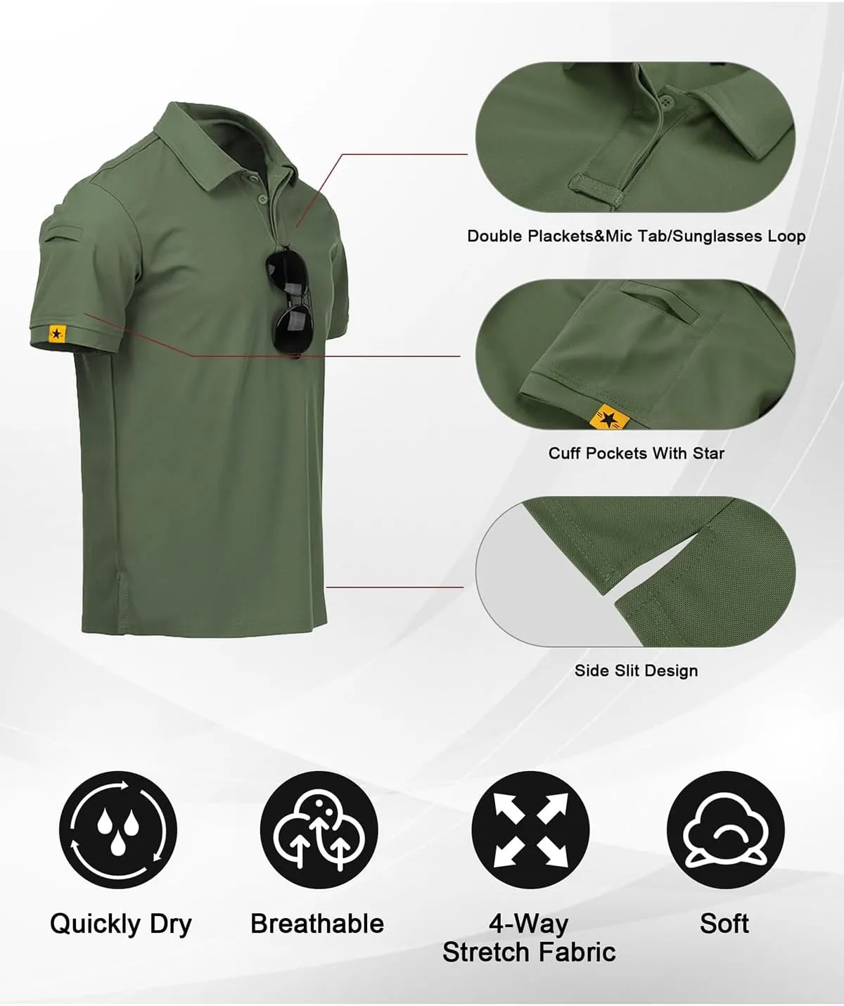 Little Beauty Men Polo Shirts Short Sleeve Activewear Golf Tennis T-Shirt