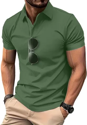 Little Beauty Men Polo Shirts Short Sleeve Activewear Golf Tennis T-Shirt