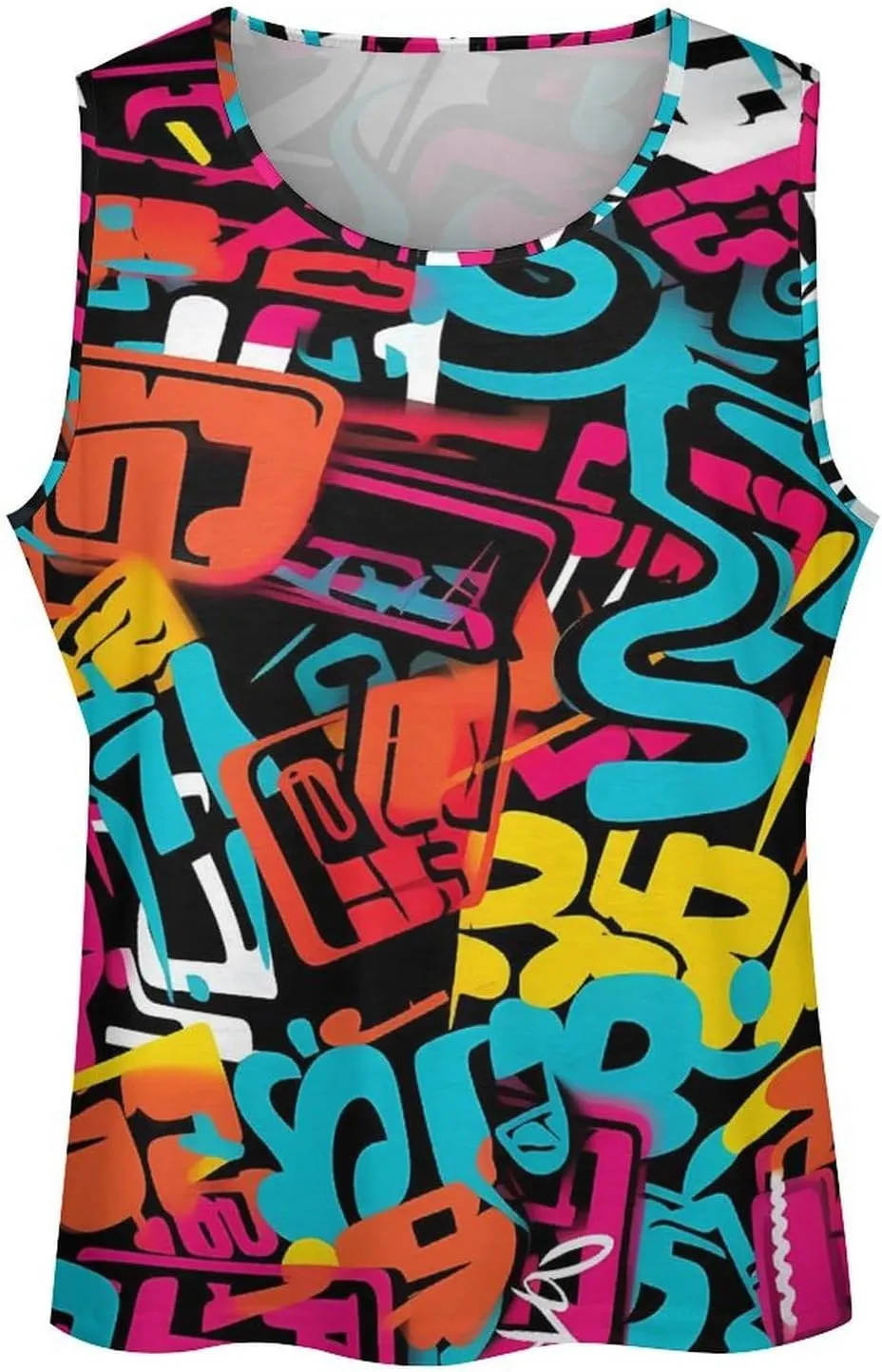 MARSVOVO Muscle Men's Hip Hop Tank Tops Vintage Y2K Street Graphic Casual Cotton Blend Quick-Dry Summer 2024 Sportswear