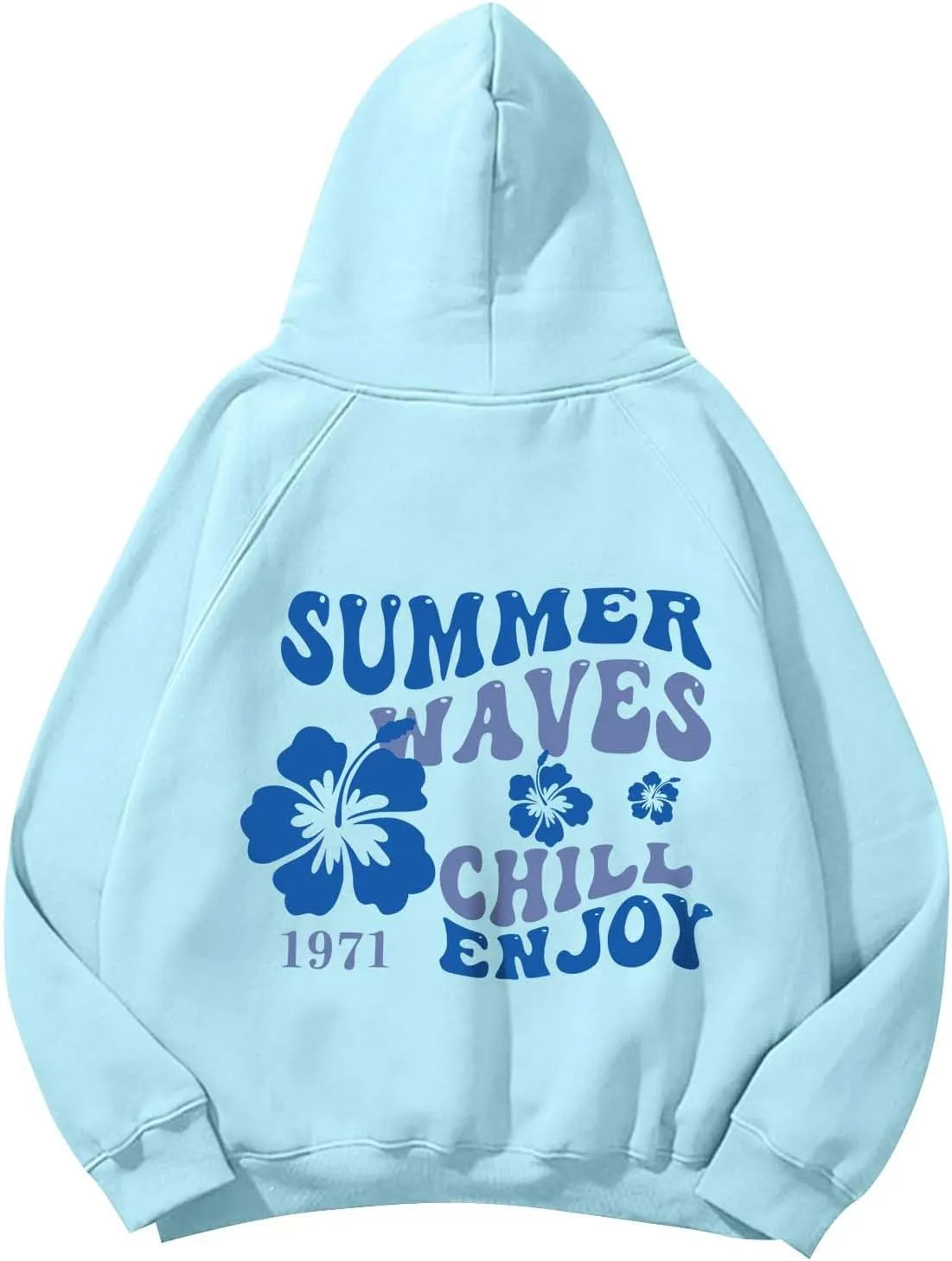 Meet Me 1962 At The Ocean Hoodies Long Sleeve Hooded Sweatshirt Trendy Letter Print Cute Preppy Y2K Pullover Tops