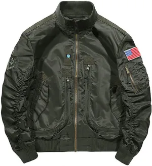 Men's Bomber Jackets Lightweight Windbreaker Flight Jackets Sportswear Jacket Casual Active Coat Outwear