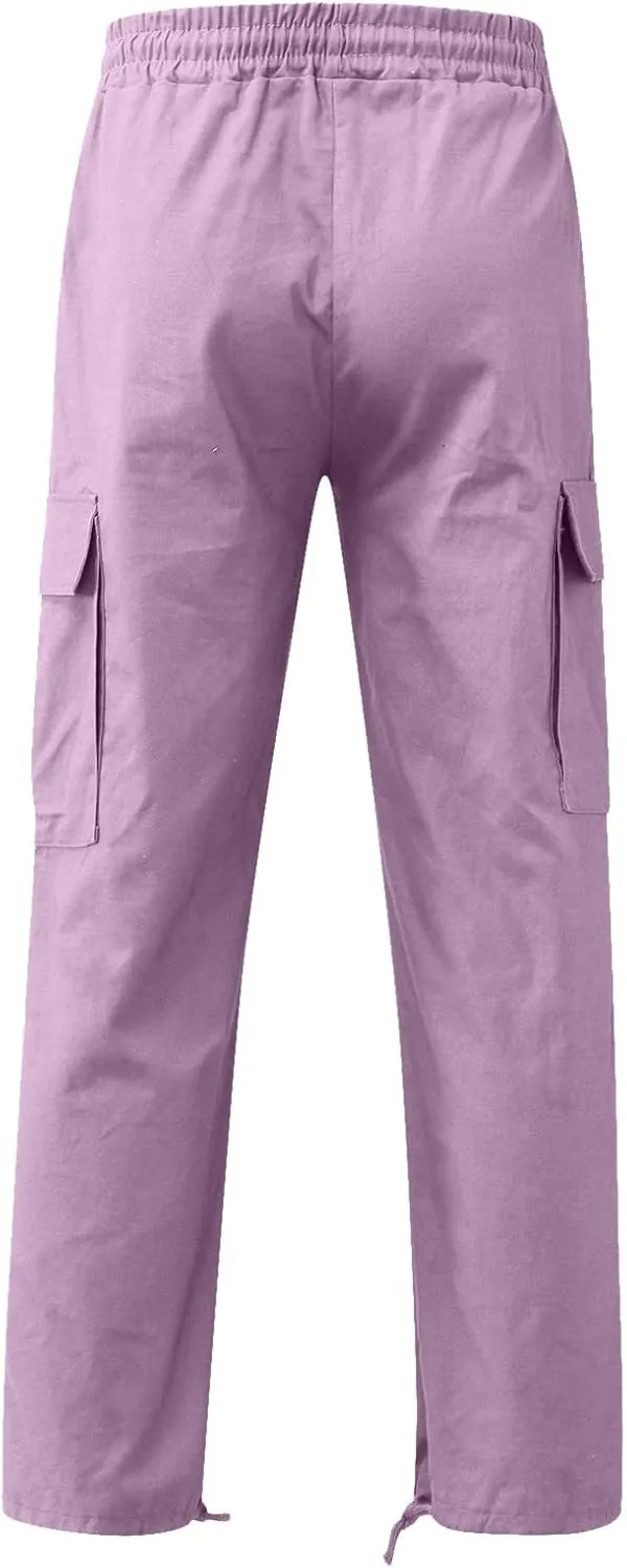 Mens Cargo Pants Relaxed Fit Hiking Sweatpants Casual Athletic Jogger Sports Outdoor Trousers with Pockets