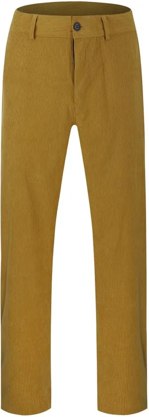 Men's Casual Corduroy Pants Loose Fit Stretch Waist Straight Leg Trousers Lightweight Button Up Plus Size Lounge Pants
