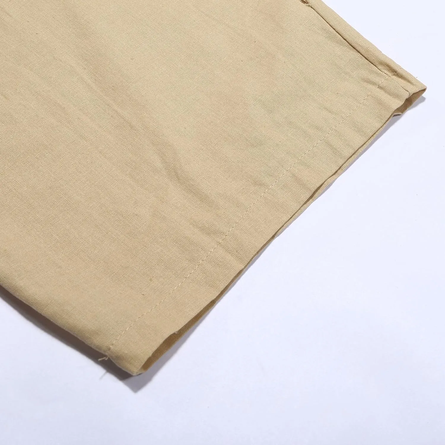 Mens Casual Pants Relaxed Fit Elastic Waist Baggy Linen Pants Lightweight Drawstring Summer Beach Yoga Trousers with Pockets