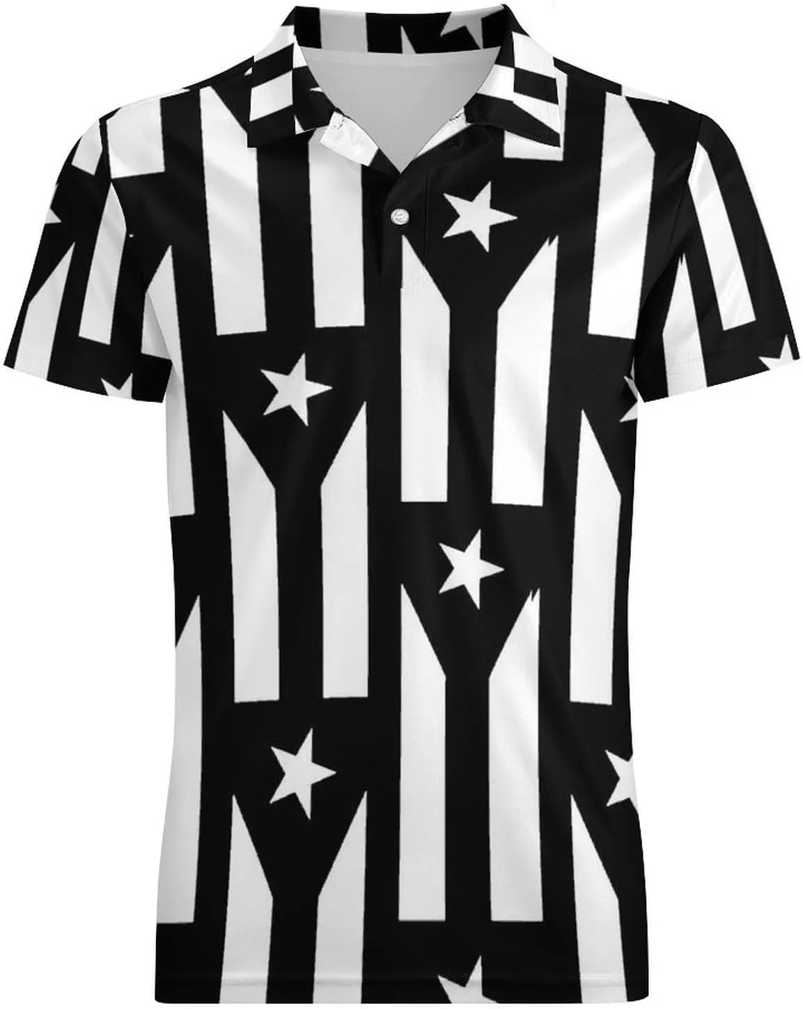 Men's Flag Polo Shirts Short Sleeve Cool Golf Shirt Quick-Dry Activewear Polos