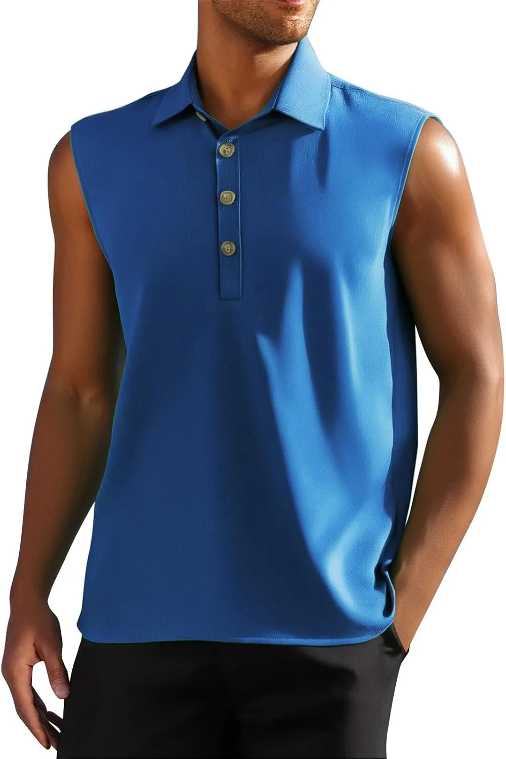 Mens Quick Dry Workout Tank Tops Relaxed Fit Muscle Gym Shirt Breathable Cool Running Athletic Tees