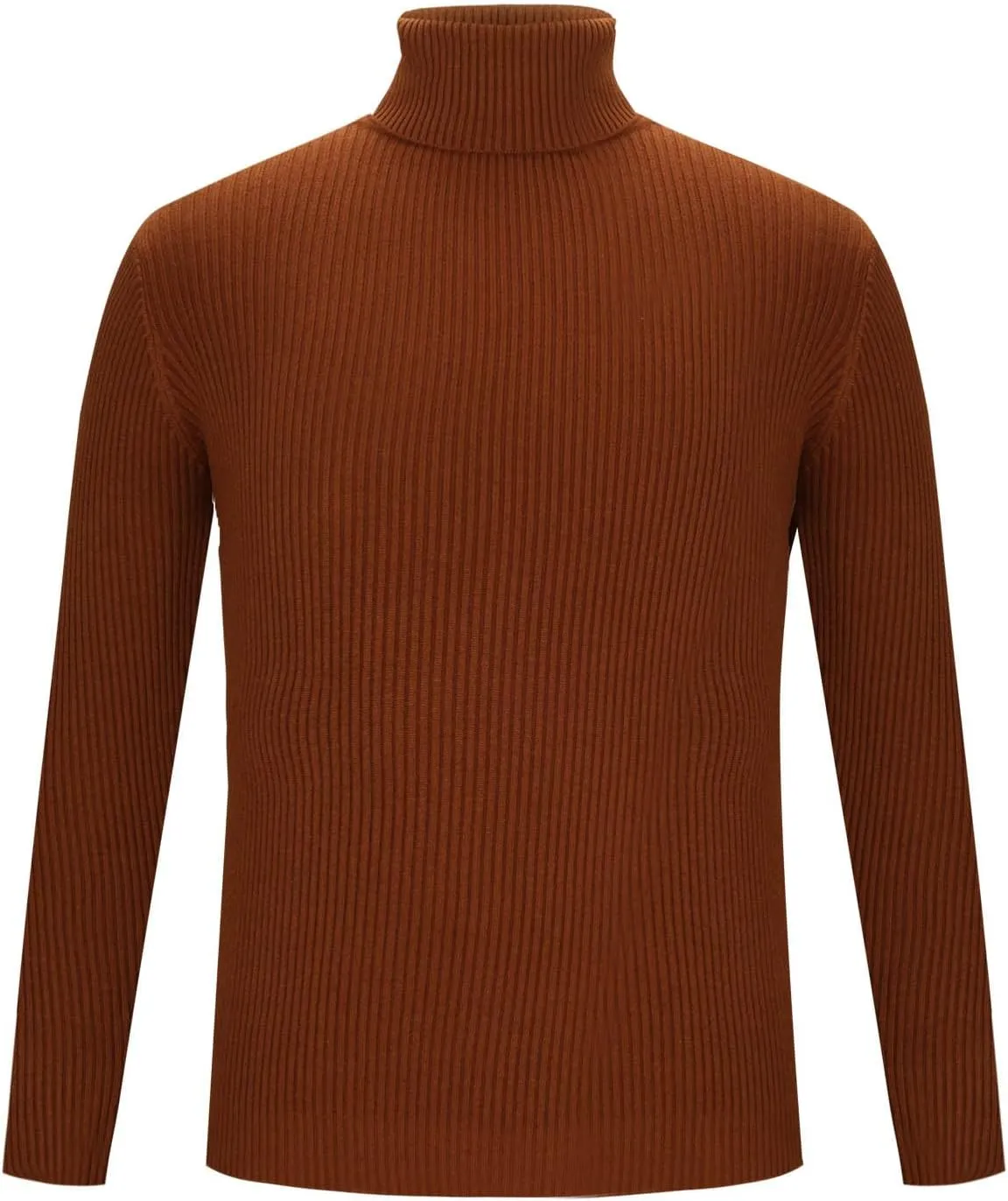 Men's Ribbed Turtleneck Winter Long Sleeve Sweaters Basic Lightweight Undershirts Casual Thermal Pullover Sweaters