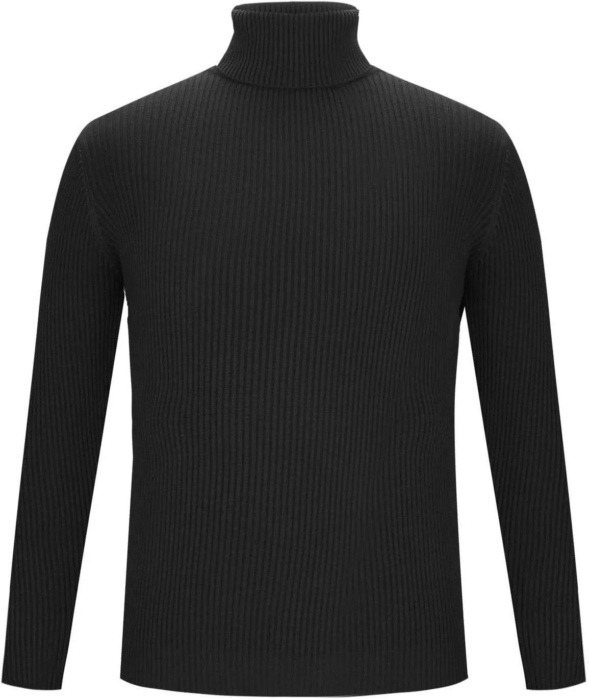 Men's Ribbed Turtleneck Winter Long Sleeve Sweaters Basic Lightweight Undershirts Casual Thermal Pullover Sweaters