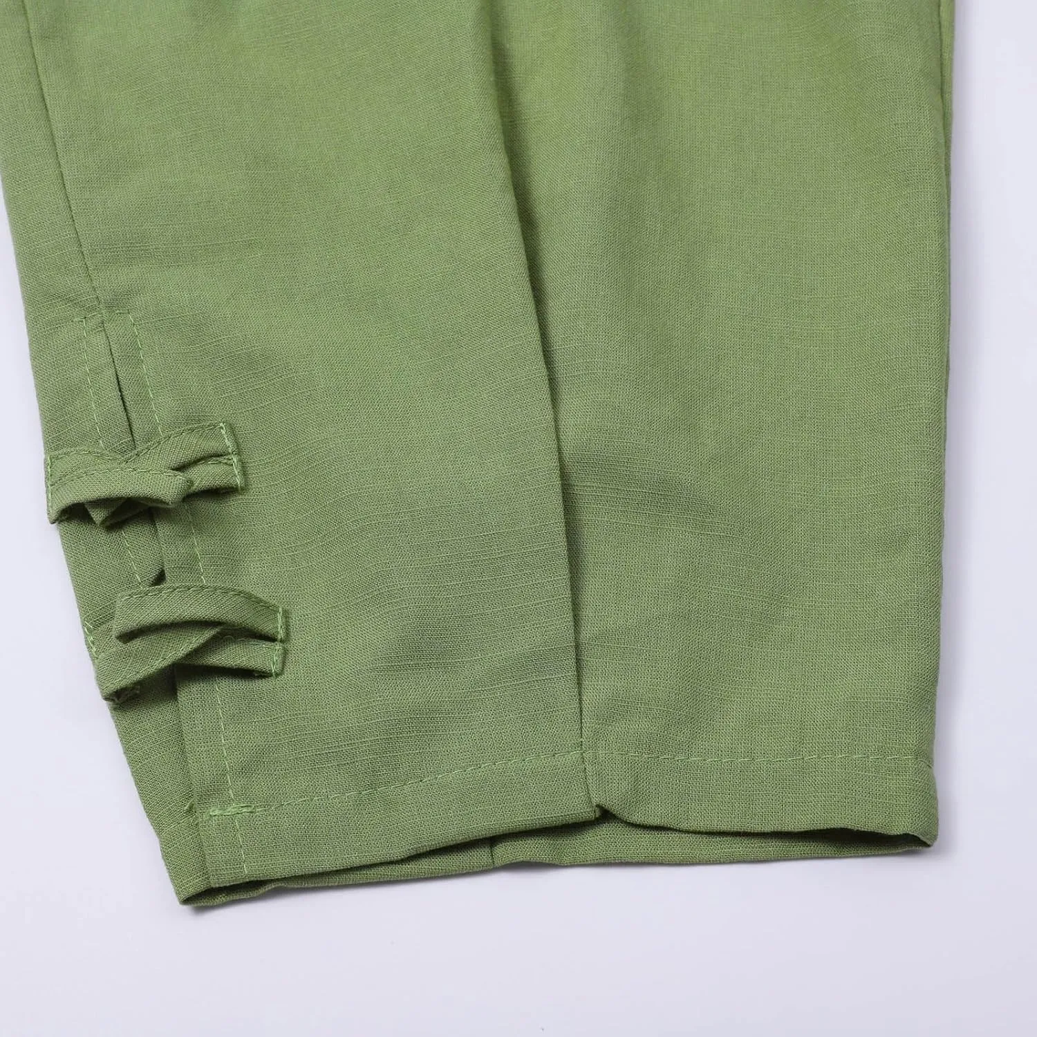 Mens Summer Capri Pants Cotton & Linen Cargo Hiking Casual Loose Cropped Pants Summer Lightweight Quick Drying Trousers 2024