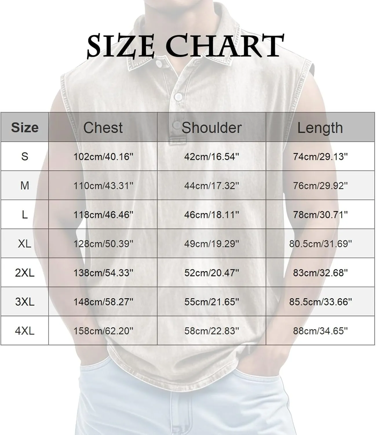 Men's Summer Tops Polo Shirt Sleeveless Distressed Washed V Neck Button T-Shirt Loose Casual Vintage Solid Tank Top