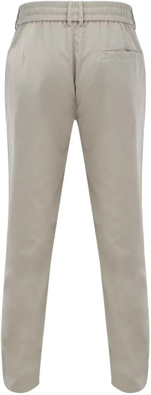 Mens Tapered Pants Casual Linen Pants Elastic Waist Slim Fit Beach Yoga Business Lightweight Cotton Trousers with Pockets