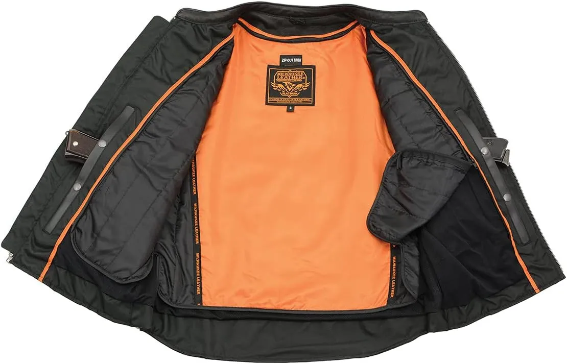 Milwaukee Leather Men's Premium Leather Vented Motorcycle Scooter Jacket w/Removable Liner | MLMXX - 2X-Large