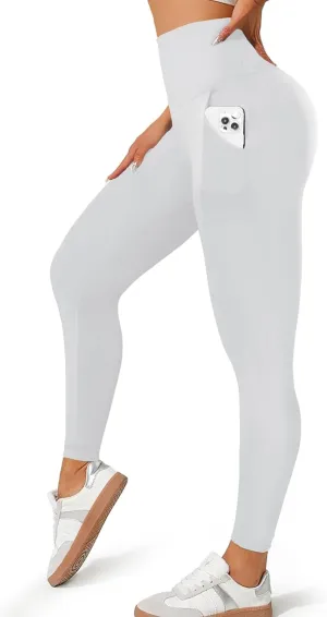 MOREFEEL Leggings with Pockets for Women, High Waisted Tummy Control Workout Hip Lift Yoga Pants Activewear