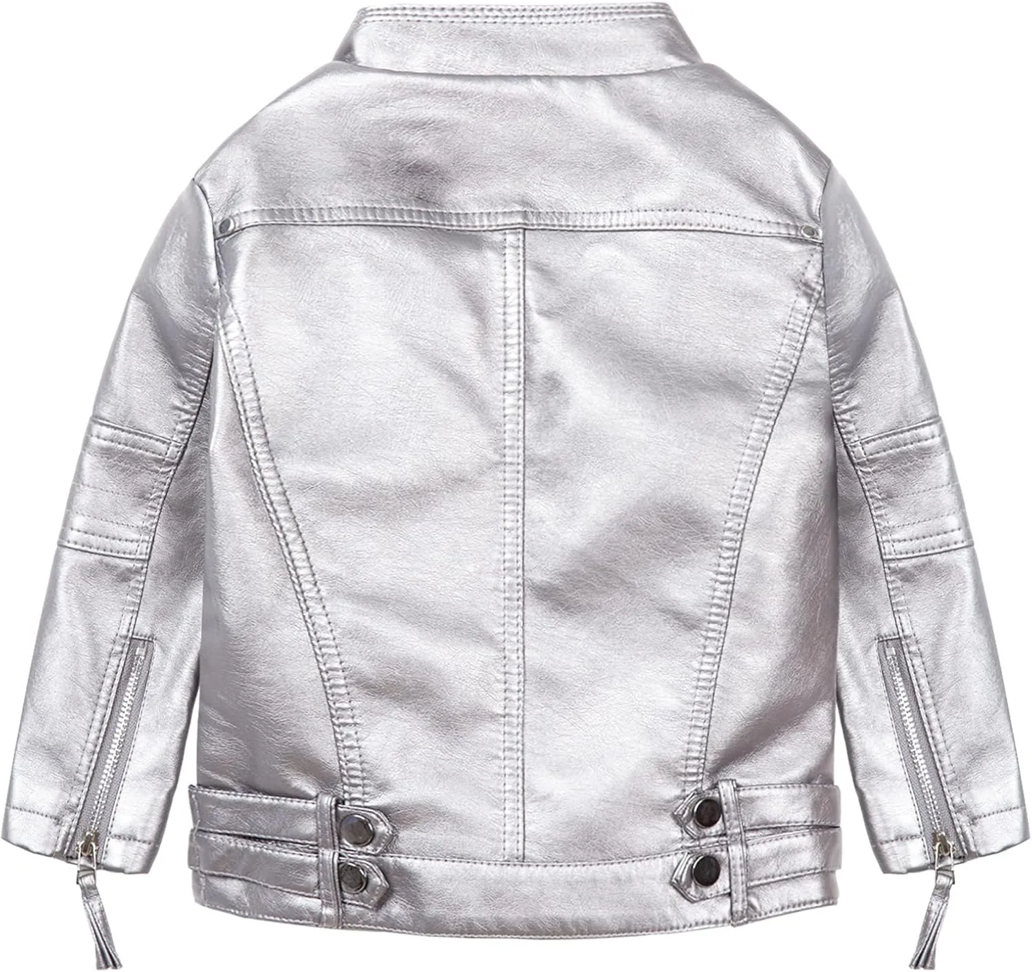 Mud Kingdom Little Boys Girls Motorcycle Jacket Collared Faux Leather