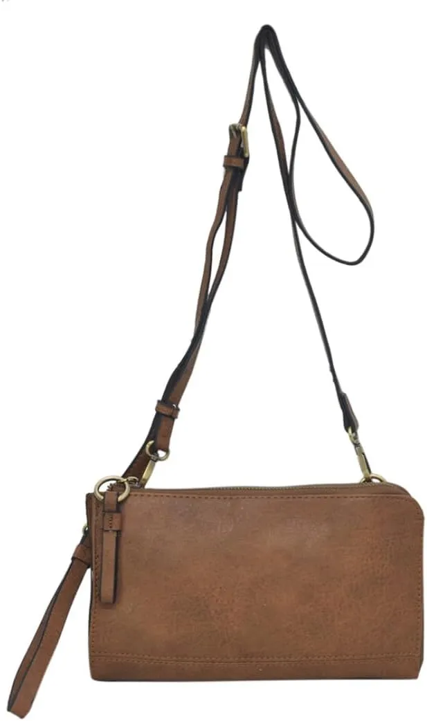 NGIL Faux Leather Crossbody Bag Wristlet Clutch, Shoulder Bag for Women, Wristlet Clutch Purse, Crossbody Bag for Women