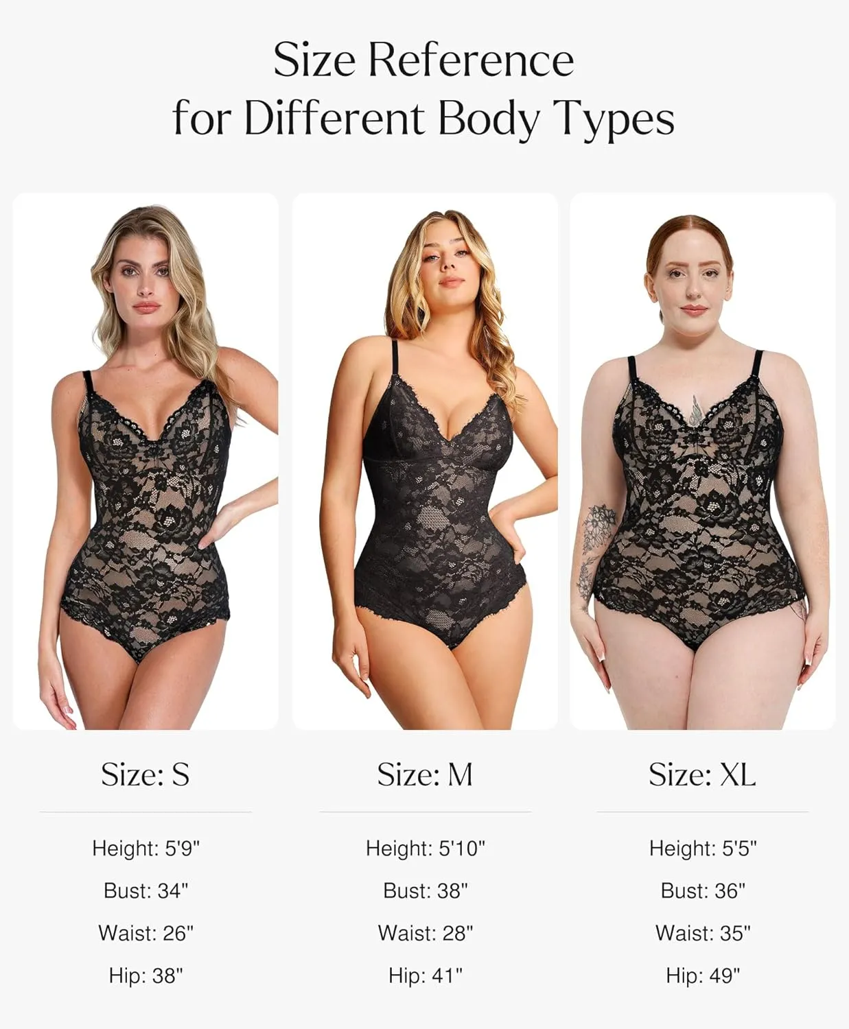 Popilush Shapewear Bodysuit V Neck Tummy Control Backless Lace Tank Tops Sleeveless Thong Bodysuit