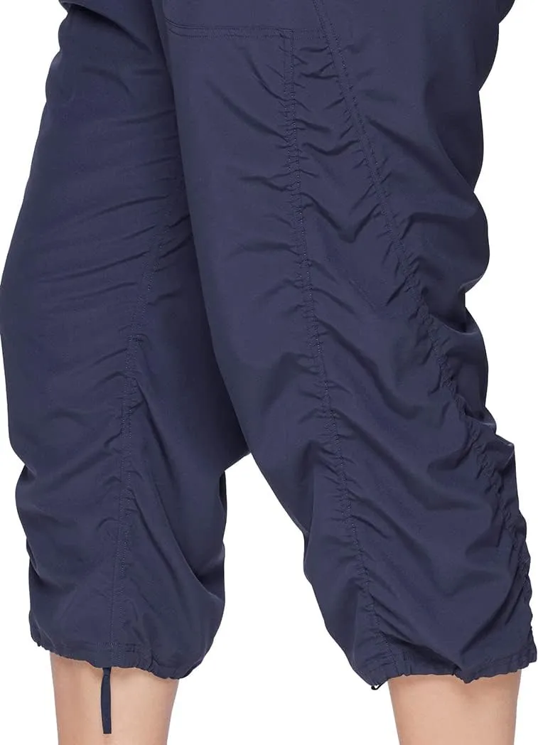 RBX Women's Plus Size Woven Lightweight Drawstring Capri Pant