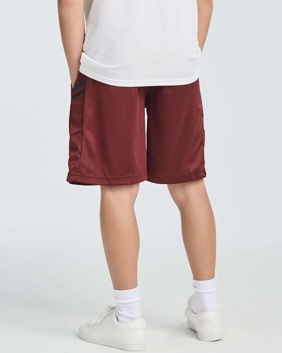 Real Essentials 5 Pack: Boys' Athletic Basketball Shorts with Pockets - Youth Activewear (Ages 4-18)