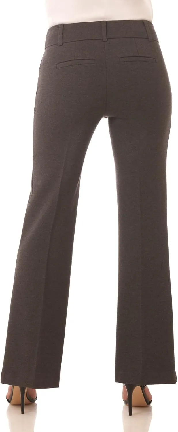 Rekucci Women's Secret Figure Pull-On Stretchy Wide Leg Dress Pant in Regular/Petite/Tall Fit