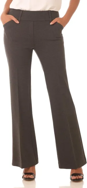 Rekucci Women's Secret Figure Pull-On Stretchy Wide Leg Dress Pant in Regular/Petite/Tall Fit