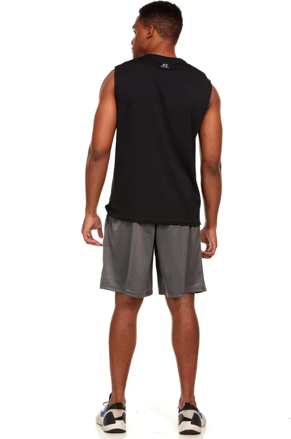 Russell Athletic Mens Dri-Power Fitted Not Tight Muscle Tank Top - Gym, Beach, Running, Basketball Gear