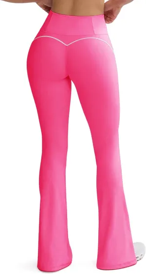 SEASUM Flare Leggings for Women High Waisted Exposed Contour Stitching Bell Bottom Yoga Pants