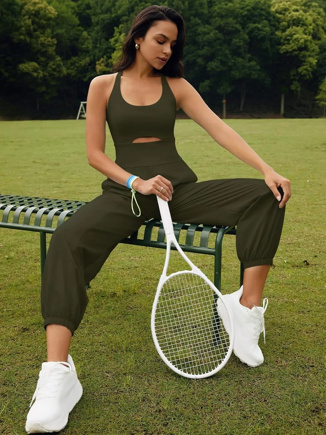 SENSERISE Womens Athletic Romper One Piece Workout Jumpsuits Running Hiking Outfit Gym Clothes Activewear with Pockets