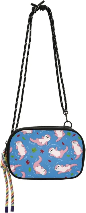 senya Cell Phone Purses Small Crossbody Bags Handbag Wallet for Women Mini Shoulder Bag Pink Otter Pattern