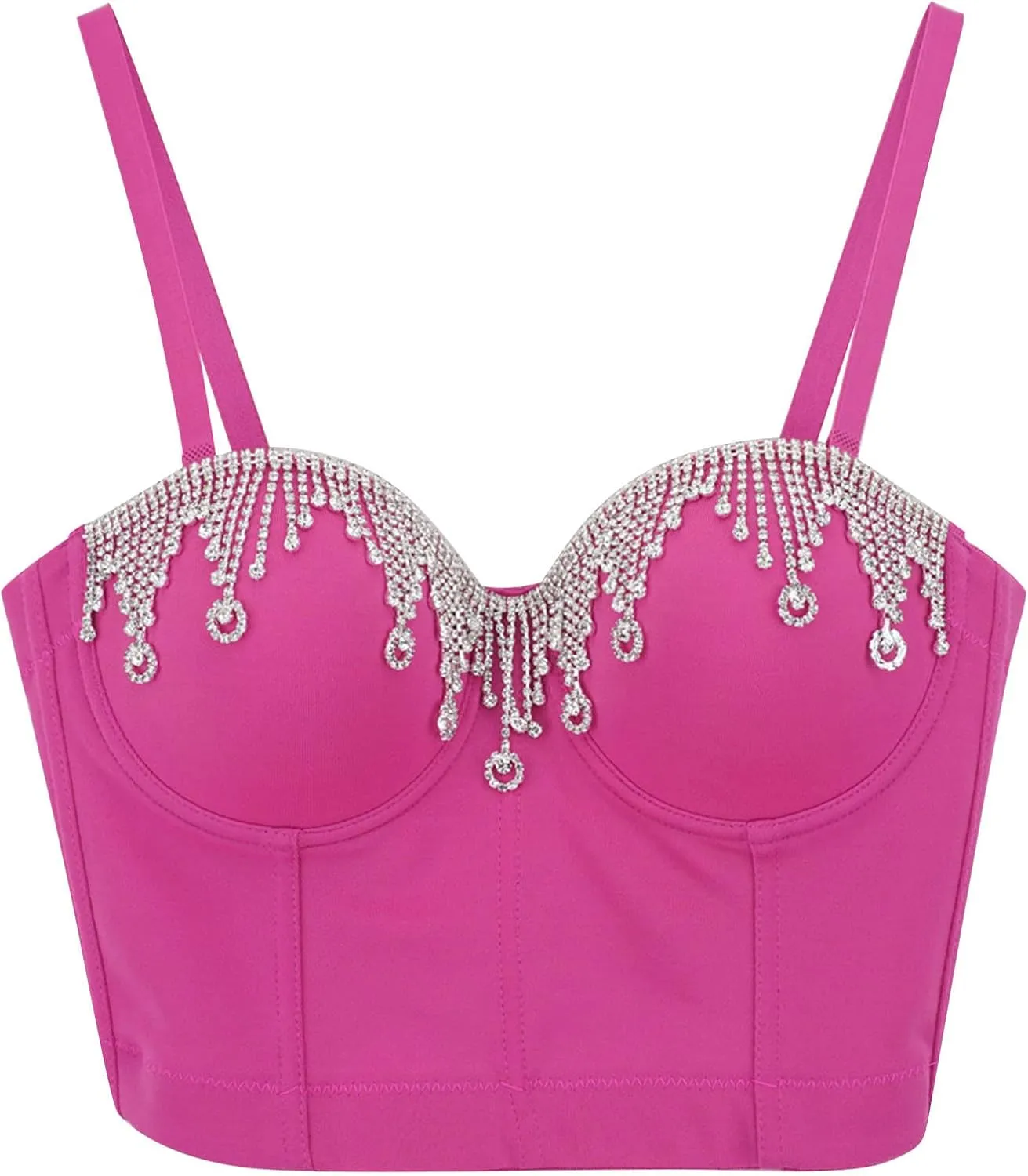 Shiny Club Tank Tops for Women Fashion Rhinestone Camisole Sleeveless Spring Shirts Crop Sparkly Party 2025 Sequin