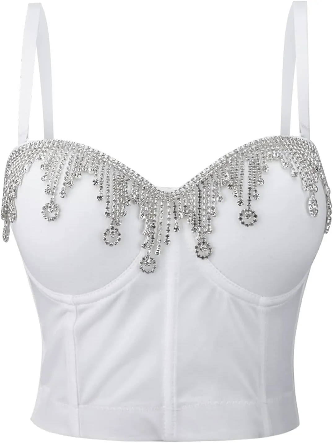 Shiny Club Tank Tops for Women Fashion Rhinestone Camisole Sleeveless Spring Shirts Crop Sparkly Party 2025 Sequin