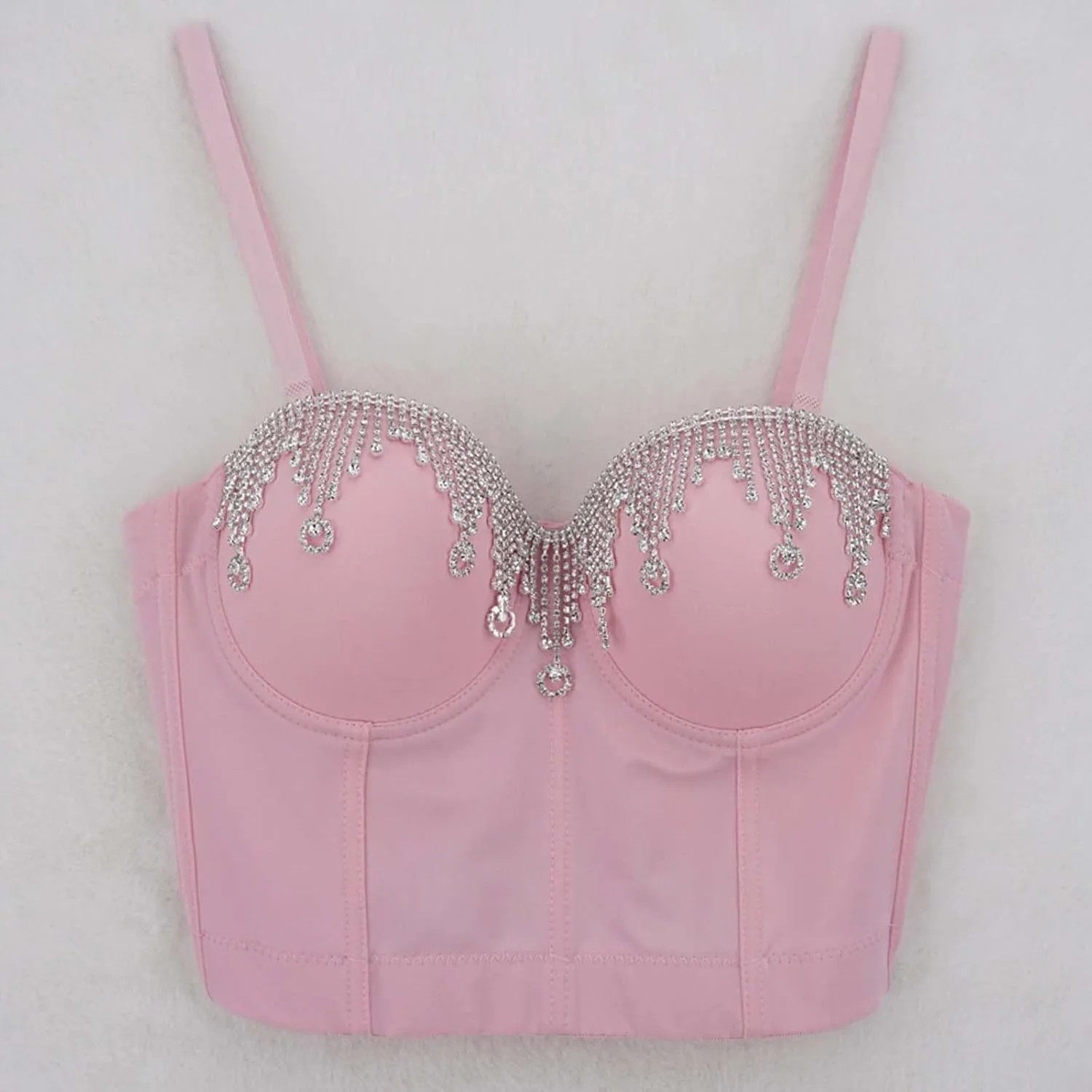 Shiny Club Tank Tops for Women Fashion Rhinestone Camisole Sleeveless Spring Shirts Crop Sparkly Party 2025 Sequin