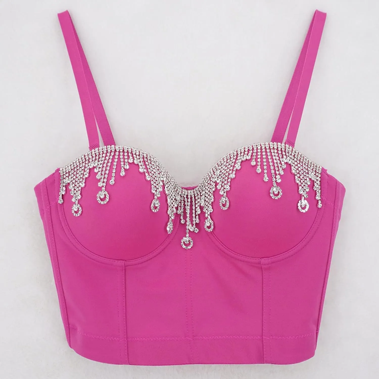 Shiny Club Tank Tops for Women Fashion Rhinestone Camisole Sleeveless Spring Shirts Crop Sparkly Party 2025 Sequin