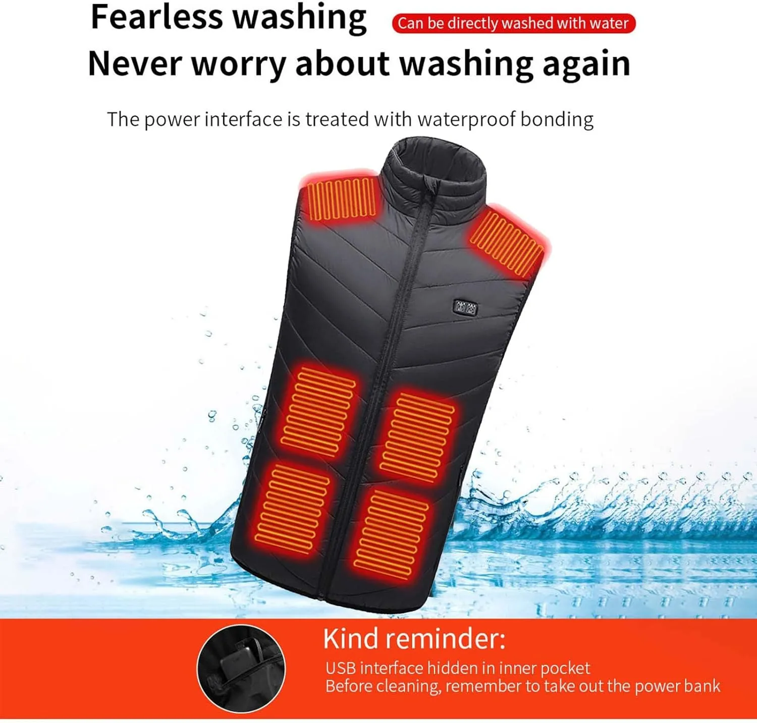 Sleeveless Coat for Women Mens Fishing Heated Cami Tank Thermal Hooded Jackets Hoods Outfit Women Men 2025