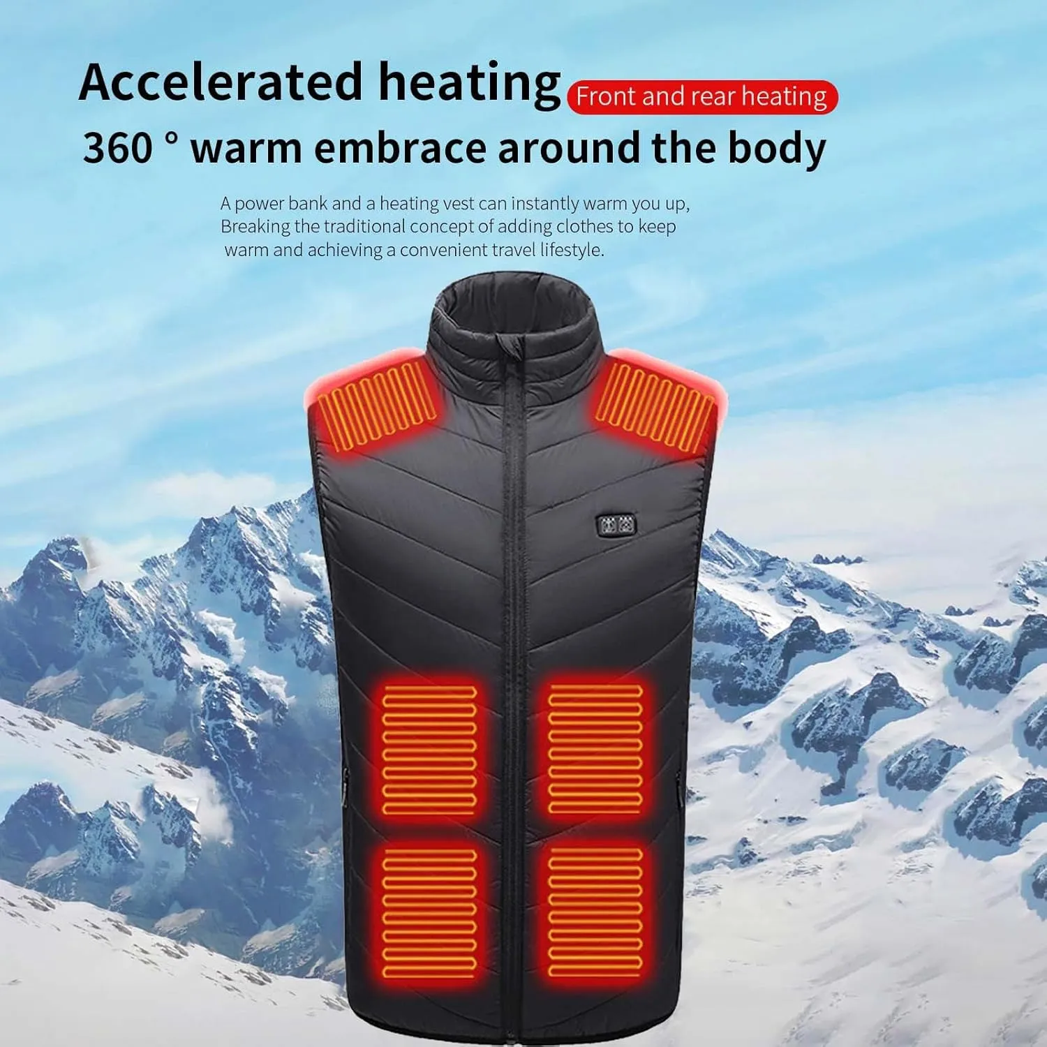 Sleeveless Coat for Women Mens Fishing Heated Cami Tank Thermal Hooded Jackets Hoods Outfit Women Men 2025