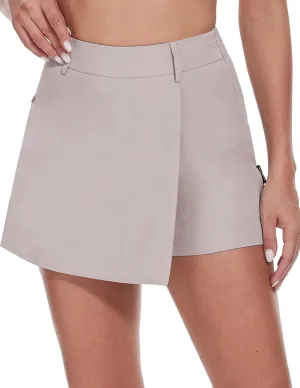 Soneven 15" Golf Shorts for Women with 2 Pockets High Waisted Athletic Skorts for Tennis Running